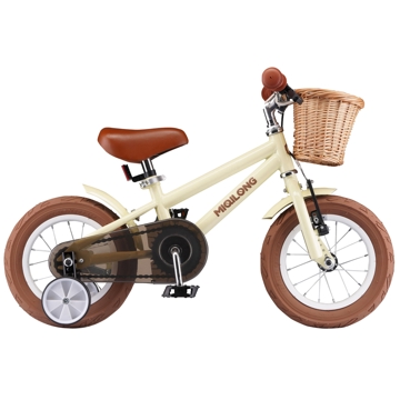 Miqilong ATW-RM12, 12", Children's Bicycle, Beige