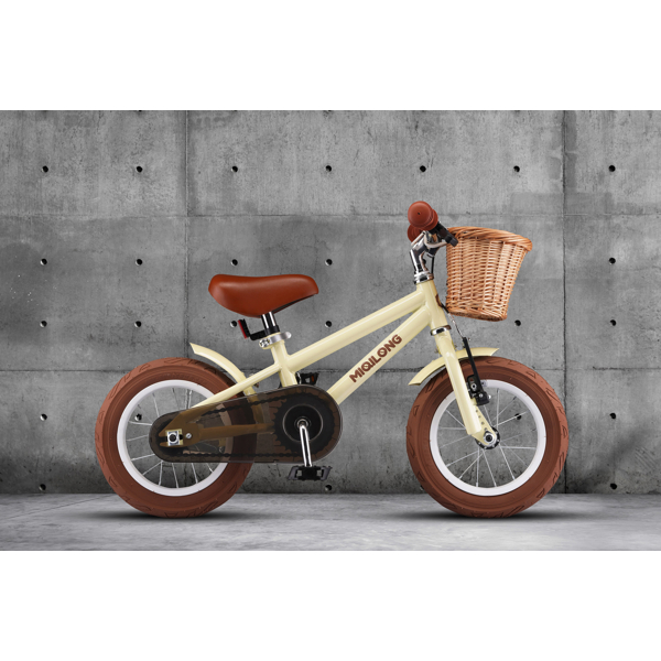 საბავშვო ველოსიპედი Miqilong ATW-RM12, 12", Children's Bicycle, Beige