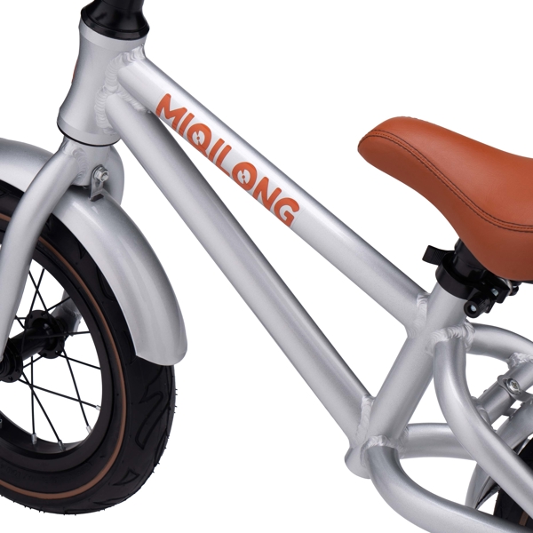 საბავშვო ბალანს ველოსიპედი Miqilong ZCY-RVA12 Bigovel, 12", Children's Balance Bicycle, Silver