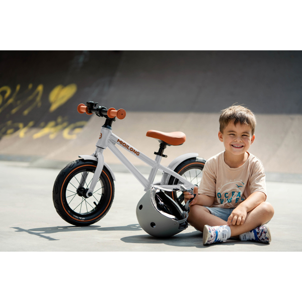 საბავშვო ბალანს ველოსიპედი Miqilong ZCY-RVA12 Bigovel, 12", Children's Balance Bicycle, Silver