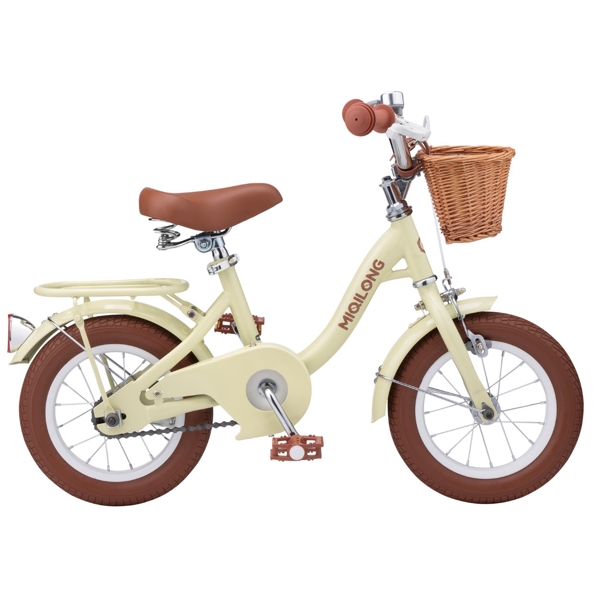 Miqilong RBB-LS12, 12", Children's Bicycle, Beige