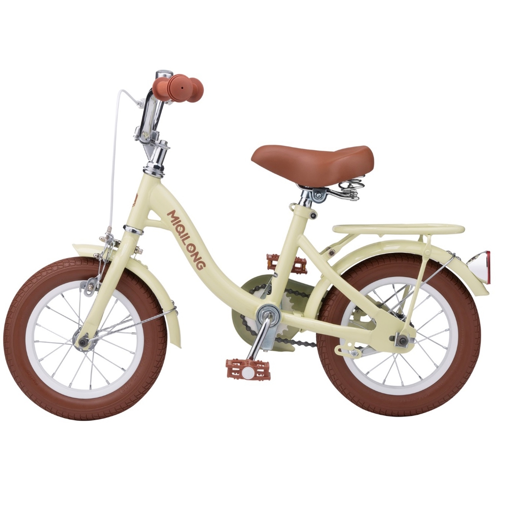 Miqilong RBB-LS12, 12", Children's Bicycle, Beige