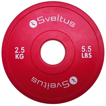 ოლიმპიური დისკი Sveltus 1634, 2.5Kg, Red