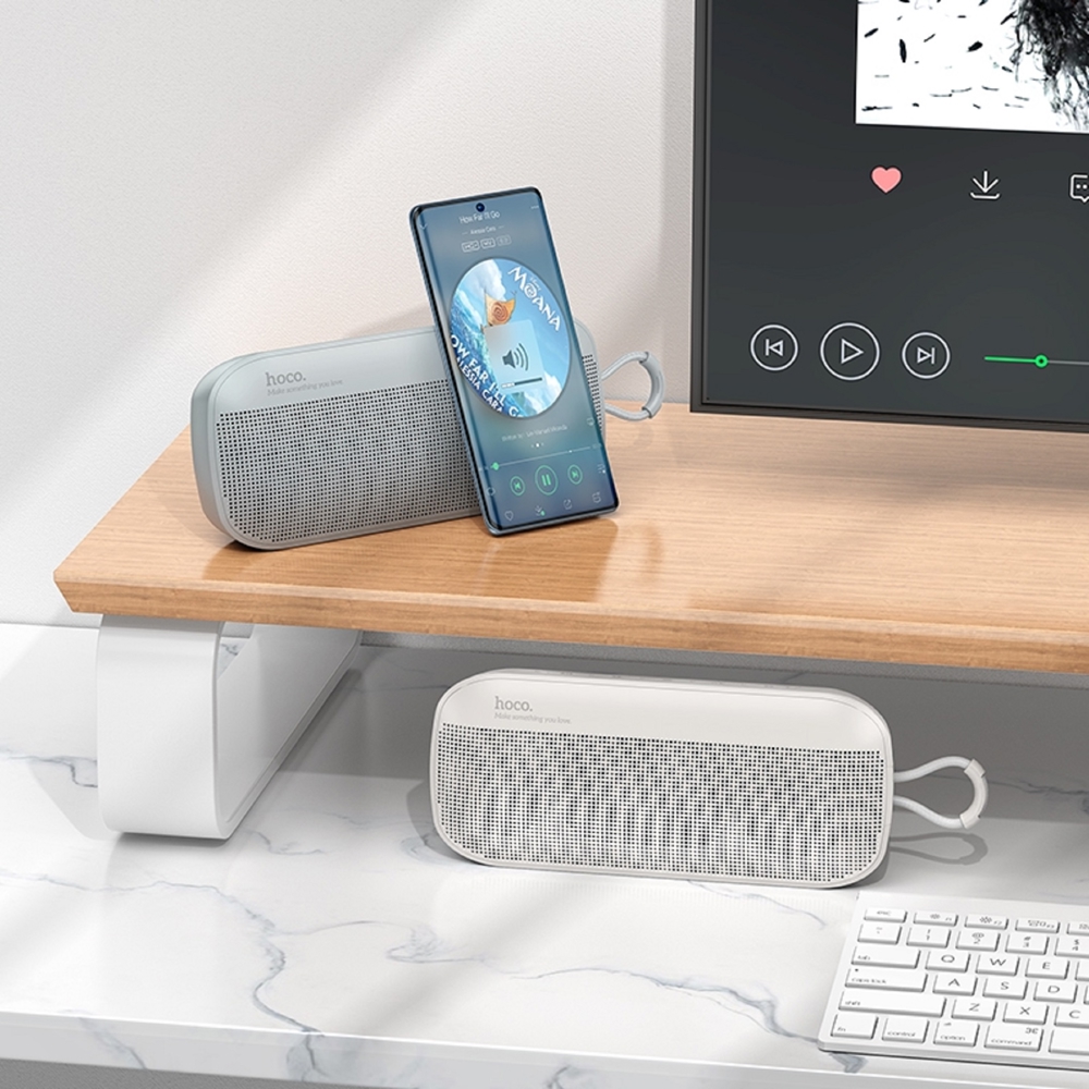 Hoco HC21 Shadow Sports, 5W, Bluetooth, USB, AUX, Speaker, Grey