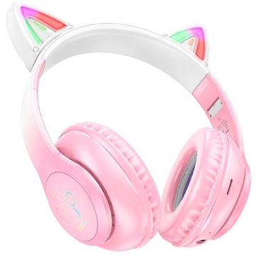 ყურსასმენი Hoco W42 Cat Ears, Headset, Wireless, Bluetooth, TF, AUX, Pink