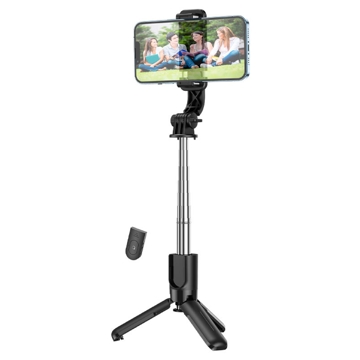 სელფის ჯოხი Hoco K17 Mini, Bluetooth, Live Broadcast Holder, Black