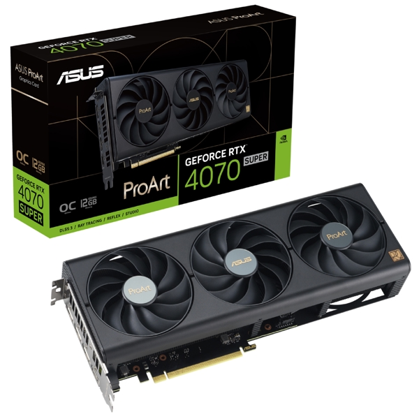 Asus 90YV0KC4-M0NA00, Gaming Proart-RTX4070S, 12GB, 192bit, HDMI, DP, Black