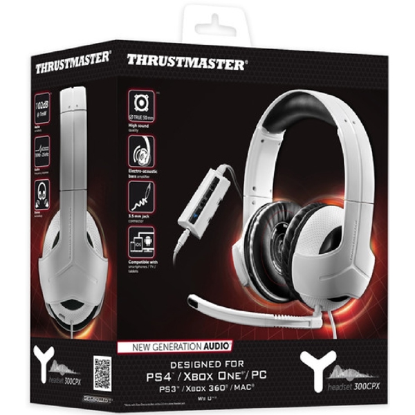 ყურსასმენი Thrustmaster 4060077 Y-300CPX, Gaming Headset, Wired, USB, 3.5mm, White