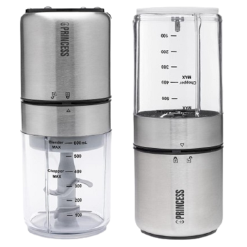 ჩოპერი და ბლენდერი Princess 221080, 350W, 0.5L, Multi Chopper and Blender, Silver