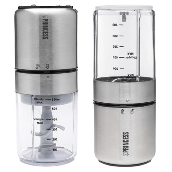 Princess 221080, 350W, 0.5L, Multi Chopper and Blender, Silver