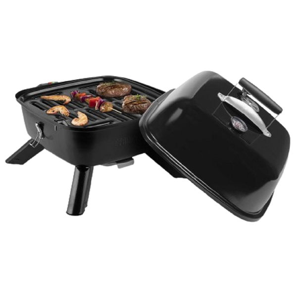 Princess 112256, Portable Hybrid Barbecue, Black