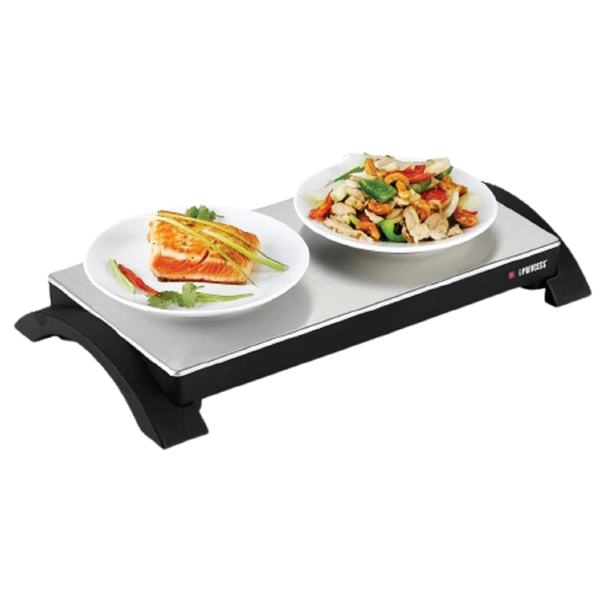 Princess 312295, 1000W, Cordless Warming Tray, Gray/Black