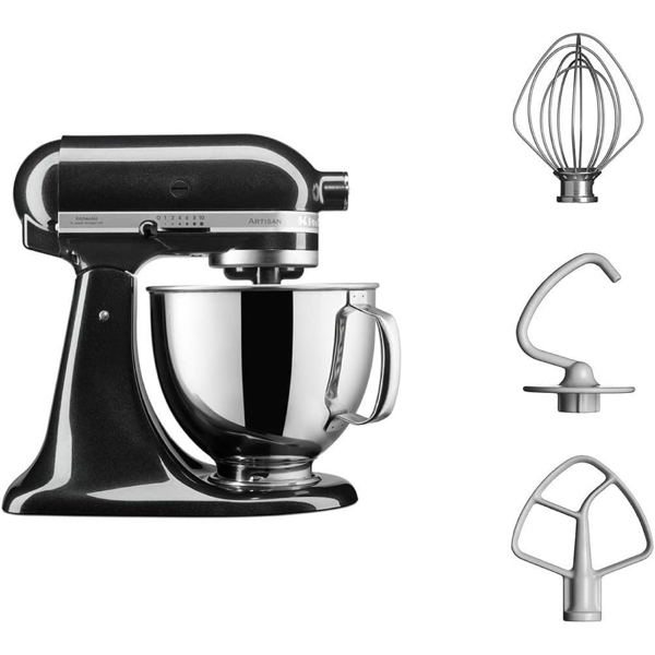 მიქსერი KitchenAid 5KSM125BOB, 300W, Mixer, Black