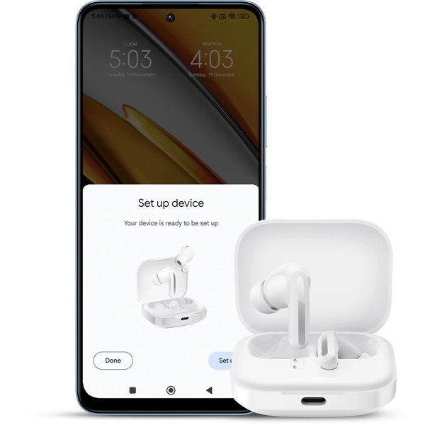 ყურსასმენი Xiaomi BHR7628GL Redmi Buds 5, Earbuds, Wireless, Bluetooth, IP54, White