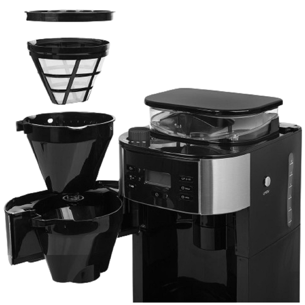 ყავის აპარატი Princess 249411, 1050W, 1,5L, Coffee Machine, Black