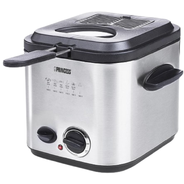 Princess 182611, 840W, 1.2L, Mini Fryer and Fondue, Silver