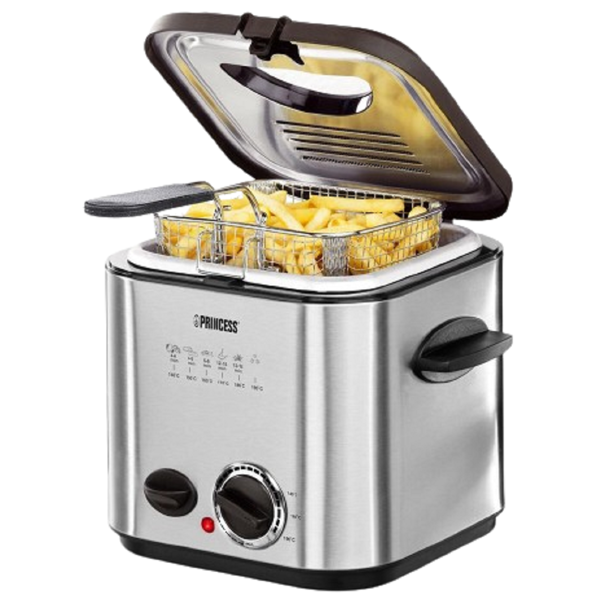 Princess 182611, 840W, 1.2L, Mini Fryer and Fondue, Silver