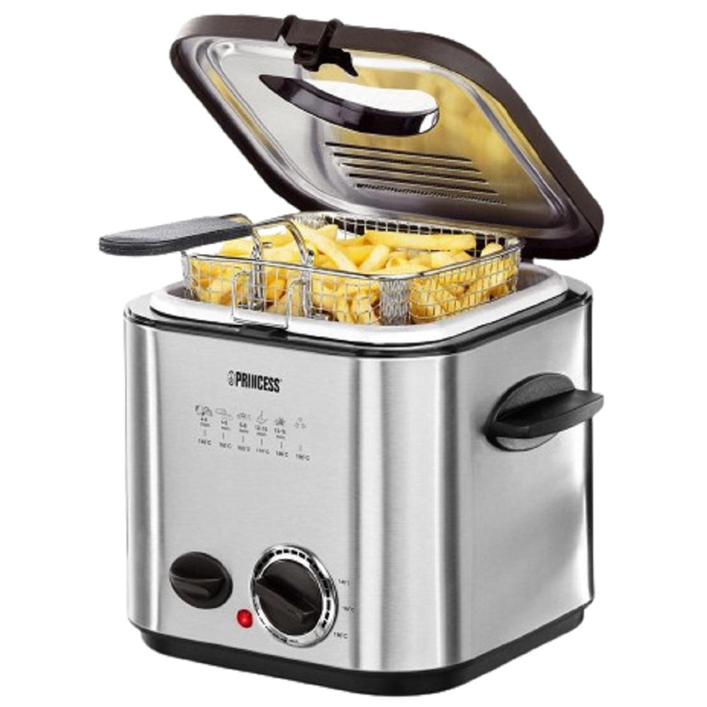 ფრის აპარატი და ფონდიუ Princess 182611, 840W, 1.2L, Mini Fryer and Fondue, Silver