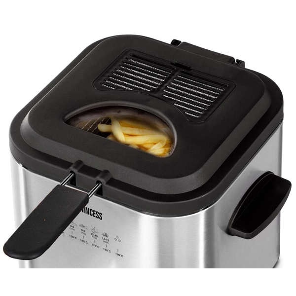 Princess 182611, 840W, 1.2L, Mini Fryer and Fondue, Silver