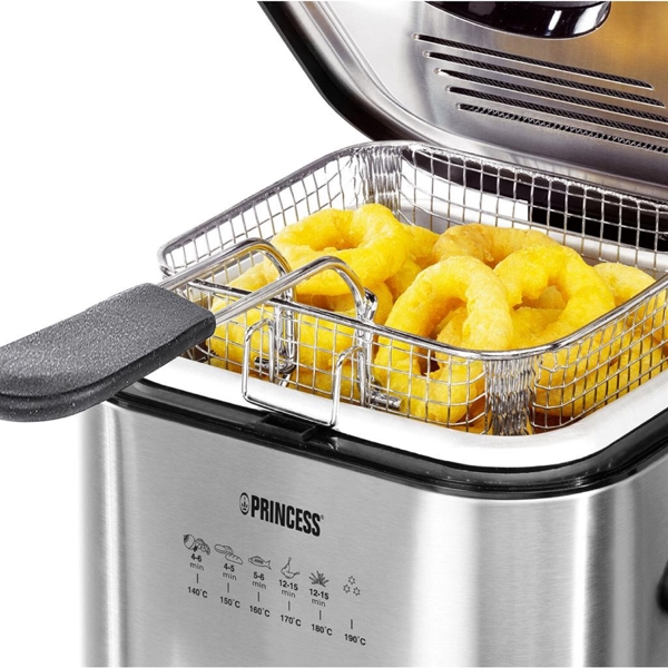 Princess 182611, 840W, 1.2L, Mini Fryer and Fondue, Silver