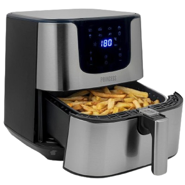 Princess 182060, 1700W, 5.5L, Air Fryer, Black/Silver