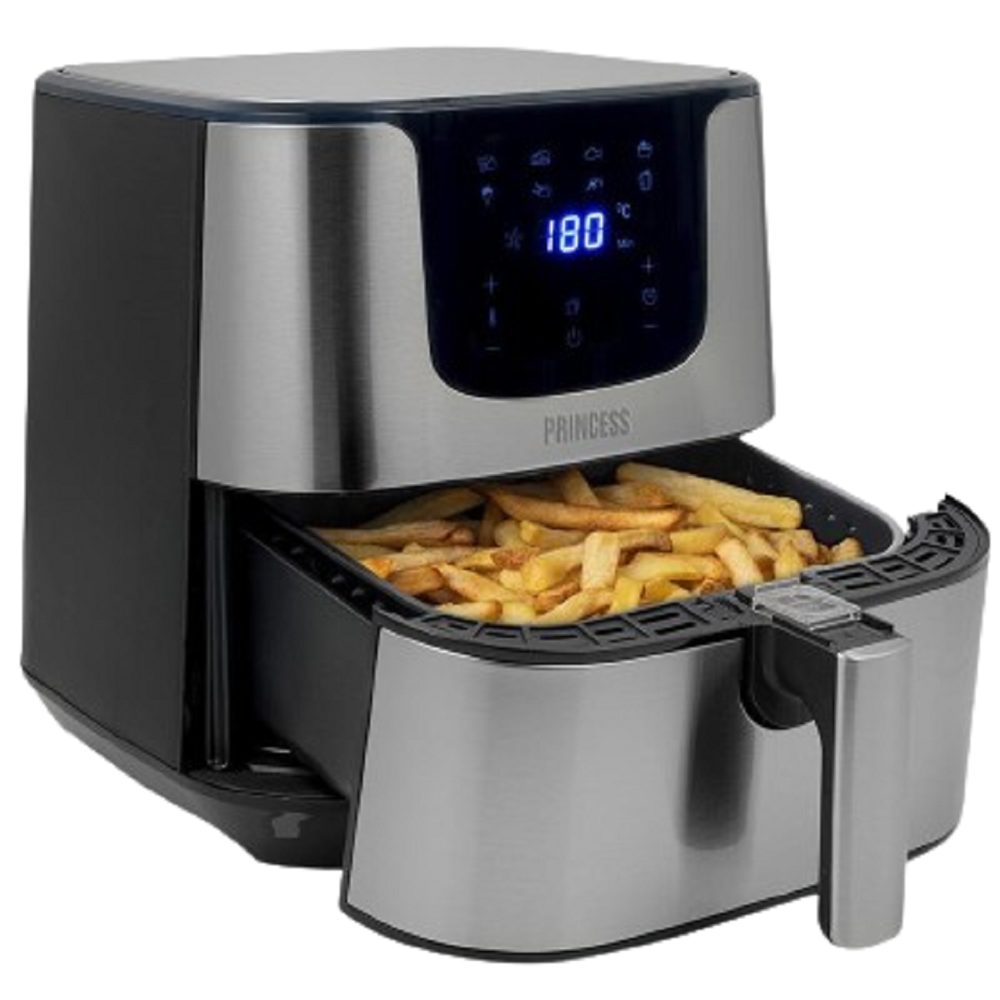 აეროგრილი Princess 182060, 1700W, 5.5L, Air Fryer, Black/Silver
