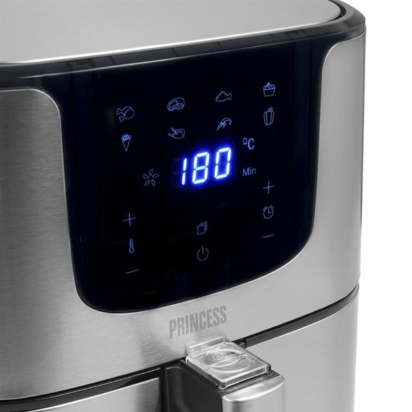 Princess 182060, 1700W, 5.5L, Air Fryer, Black/Silver