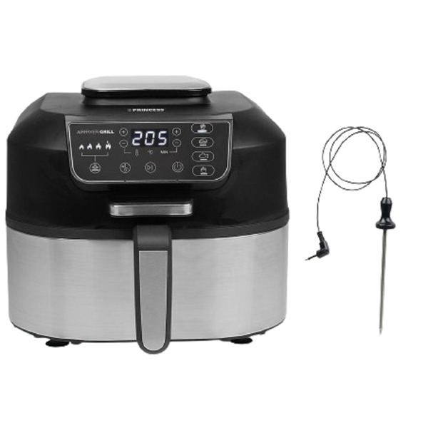 Princess 182092, 1760W, 5.6L, Air Fryer, Black/Silver