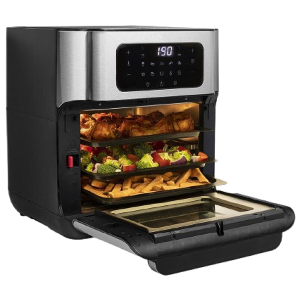 აეროგრილი Princess 182065, 1500W, 10L, Air Fryer, Black/Silver