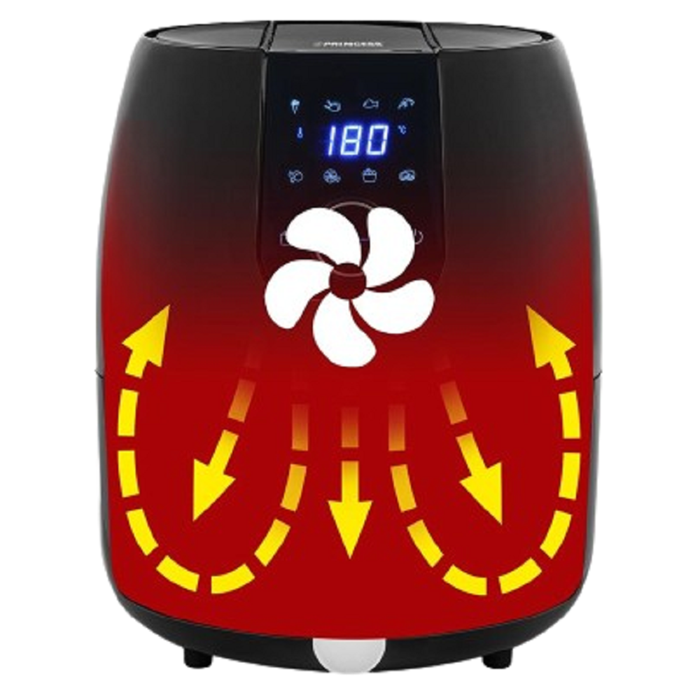 აეროგრილი Princess 182025, 1500W, 4.5L, Air Fryer, Black