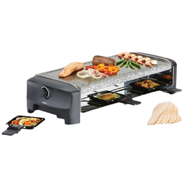 Princess 162830 Stone & Raclette Party, 1400W, Grill, Black