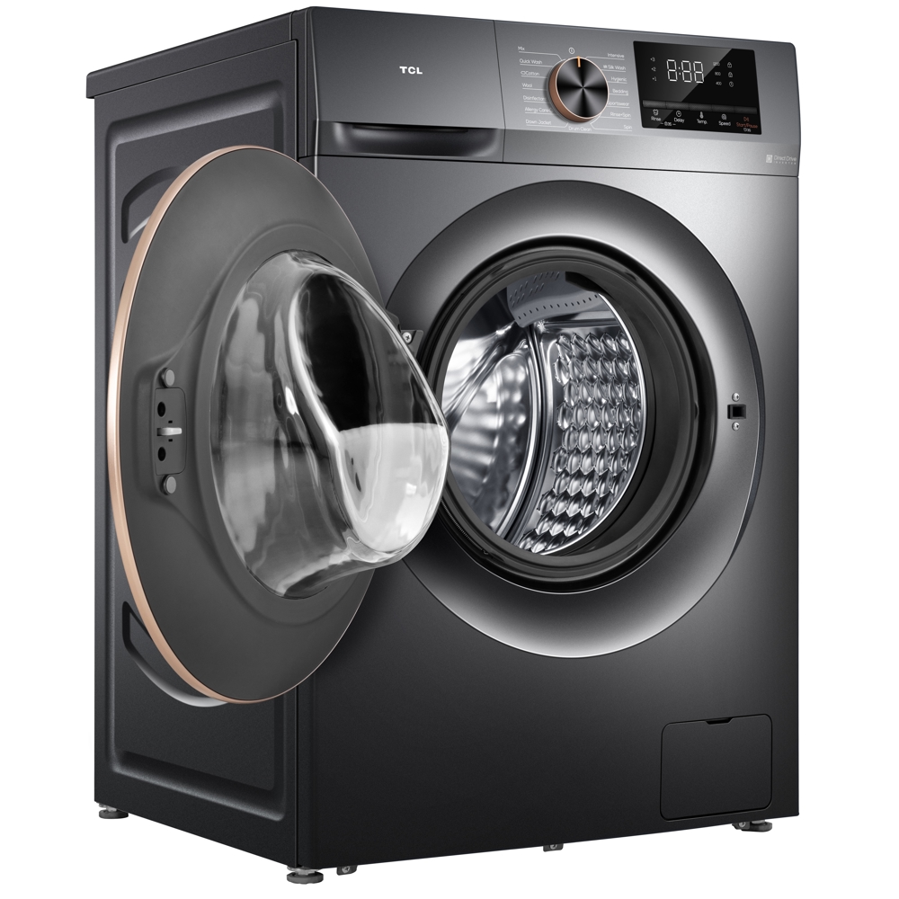 სარეცხი მანქანა TCL P2210FLG, 10Kg, B, 1200Rpm, Washing Machine, Dark Grey