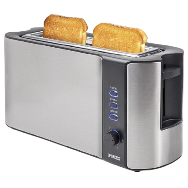 Princess 142353, 1000W, Toaster, Metallic Silver