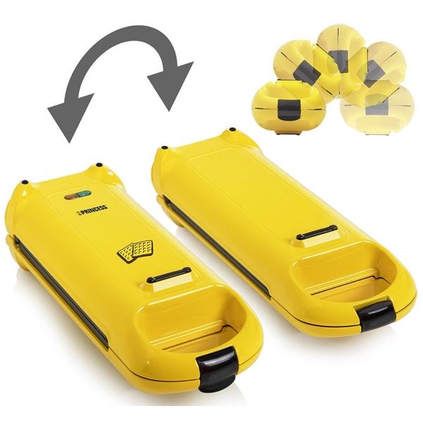 ვაფლის აპარატი Princess 132406, 700W, Waffle Maker, Yellow