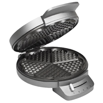 ვაფლის აპარატი Princess 132380, 1200W, Waffle Maker, Gray/Black