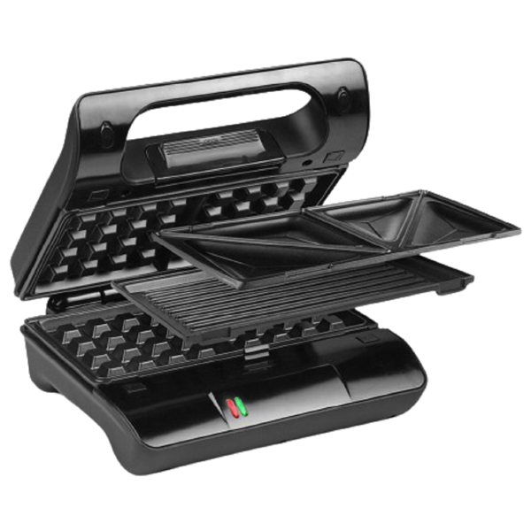 სენდვიჩის აპარატი Princess 117002, 700W, Sandwich Maker Set, Black