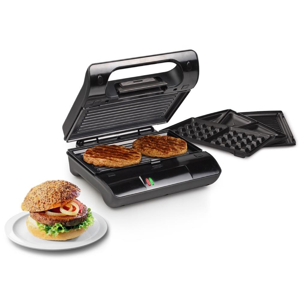 სენდვიჩის აპარატი Princess 117002, 700W, Sandwich Maker Set, Black