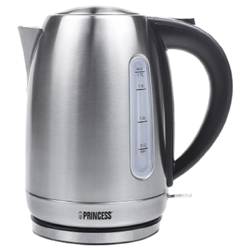 ელექტრო ჩაიდანი Princess 236018, 2200W, 1.7L, Electric Kettle, Silver