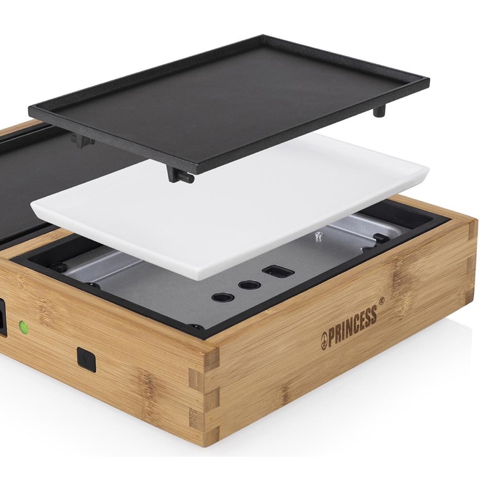გრილი Princess Dinner4All Pure 104040, 840W, Griddle, Wood
