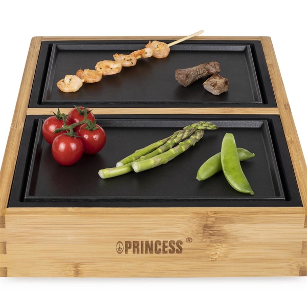 Princess Dinner4All Pure 104040, 840W, Griddle, Wood