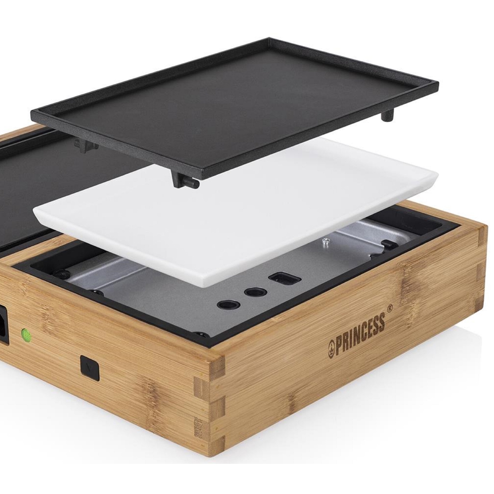გრილი Princess Dinner4Two Pure 104020, 420W, Griddle, Wood