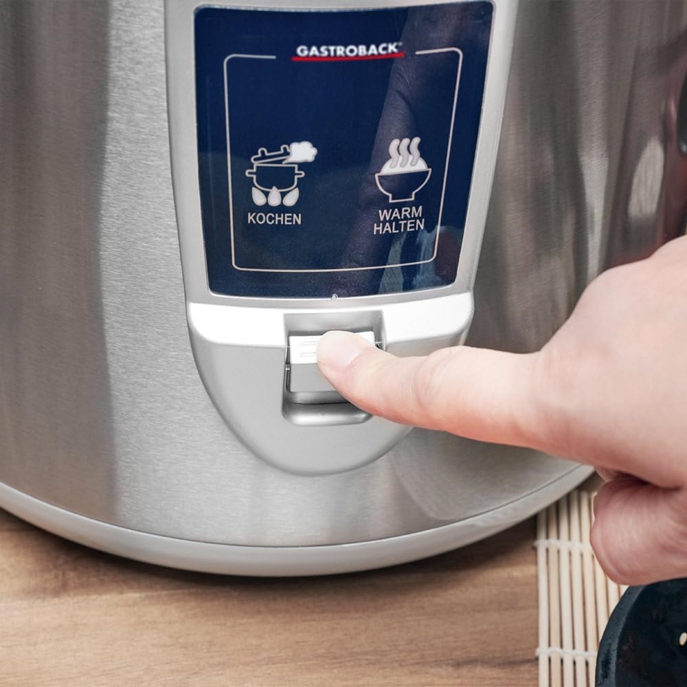 Gastroback 42518, 700W, 5L, Rice Cooker, Silver