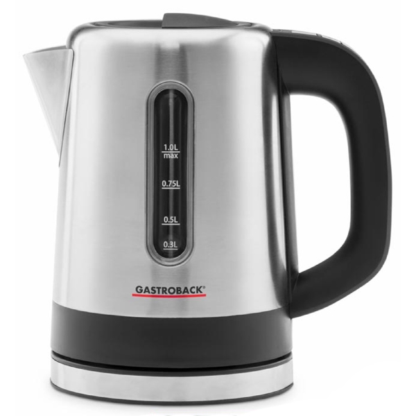 Gastroback 42435, 2000W, 1L, Electric Kettle, Silver