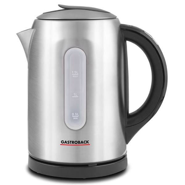 ელექტრო ჩაიდანი Gastroback 42427, 2400W, 1.5L, Electric Kettle, Silver