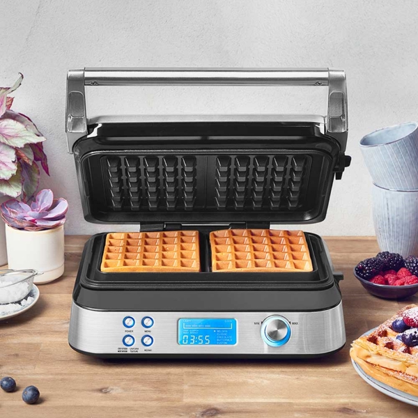 ბელგიური ვაფლის აპარატი Gastroback 42424, 1600W, Waffle Maker, Silver