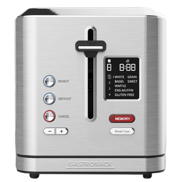 Gastroback 42395, 950W, Toaster, Silver