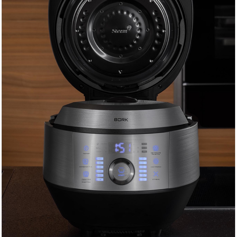 Bork U800, 1400W, 3L, Multifunction Cooker, Silver/Black