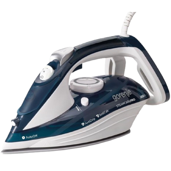 ორთქლის უთო Gorenje SIH2800TQC/2600TQC/D, 2800W, 350ML, Steam Iron, Blue