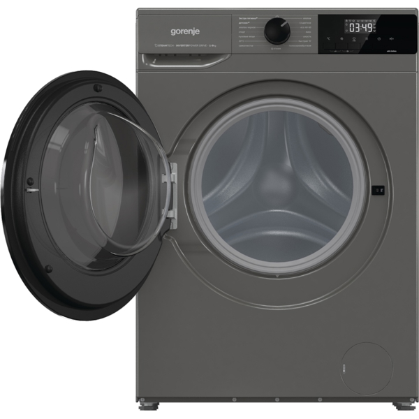 Gorenje W2NHAI94APS/C, 9Kg, 1400 Rpm, 75Db, Washing Machine, Black/Gray