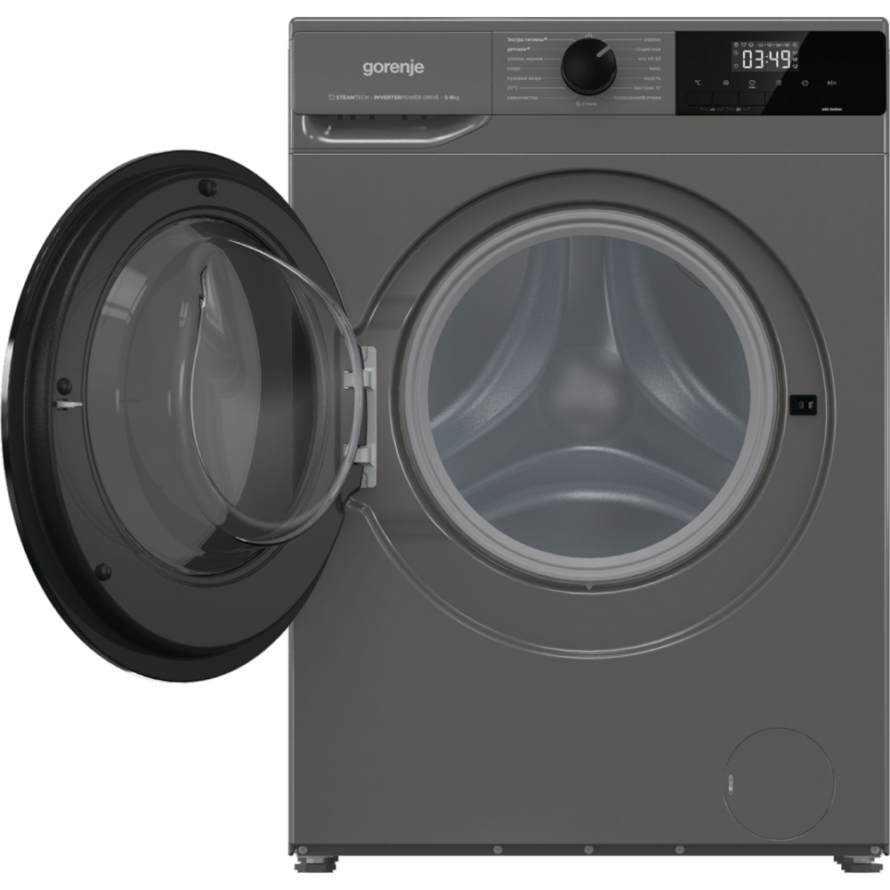 სარეცხი მანქანა Gorenje W2NHAI94APS/C, 9Kg, 1400 Rpm, 56Db, Washing Machine, Black/Gray